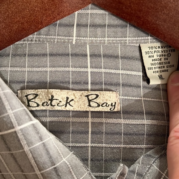 Batik Bay men’s short sleeve button up shirt. XL grey - Picture 2 of 2